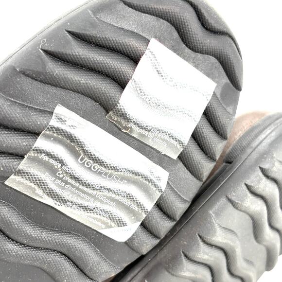 Ugg Hapsburg Combat Boots 6.5 Brown NWOT Ankle Booties Suede Leather Moto Sherpa - Picture 6 of 7